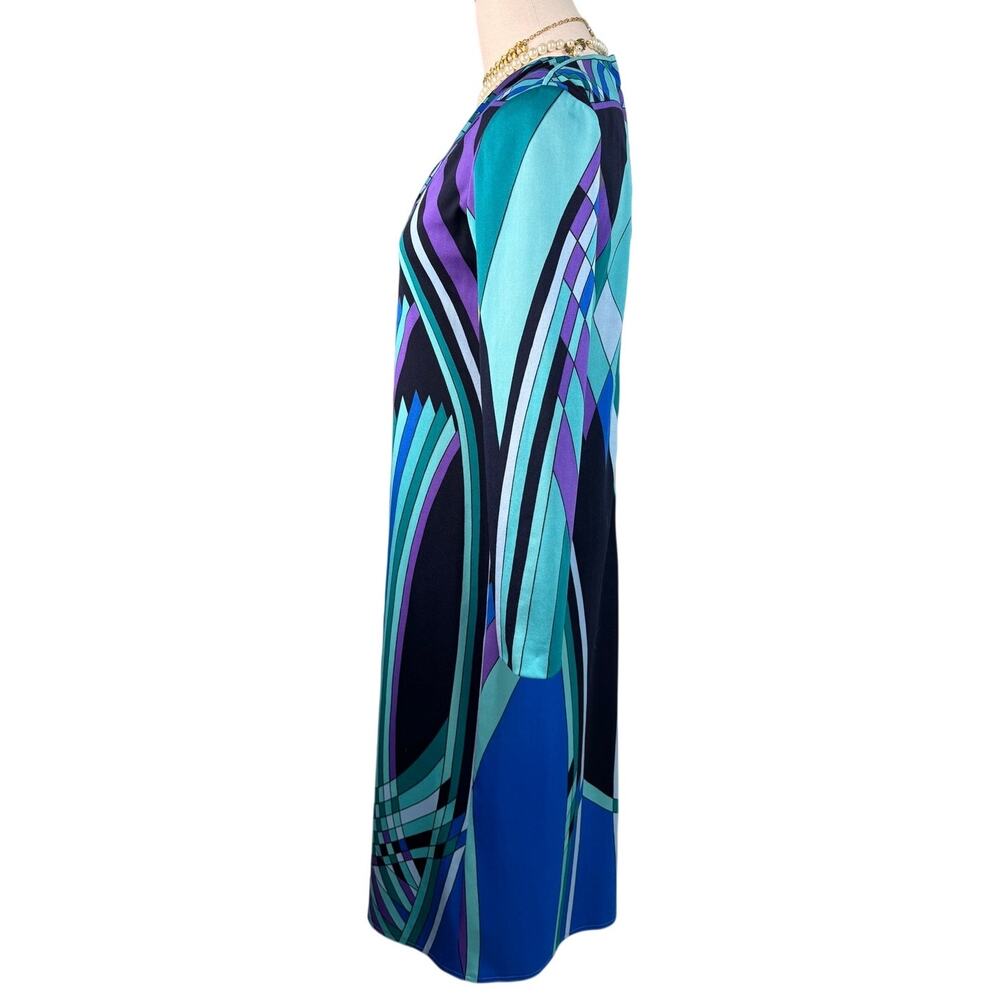 Vintage Nat Kaplan Couture Print Shift Dress Pucci style resort cruise size XS - Picture 5 of 9